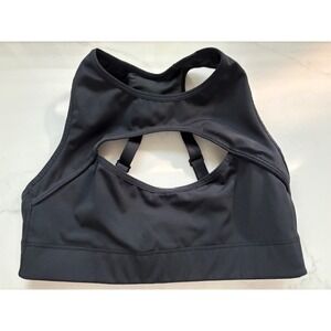 Savage X Fenty Sport Cutout Medium Impact Black Sports Bra Size US‎ 4-6